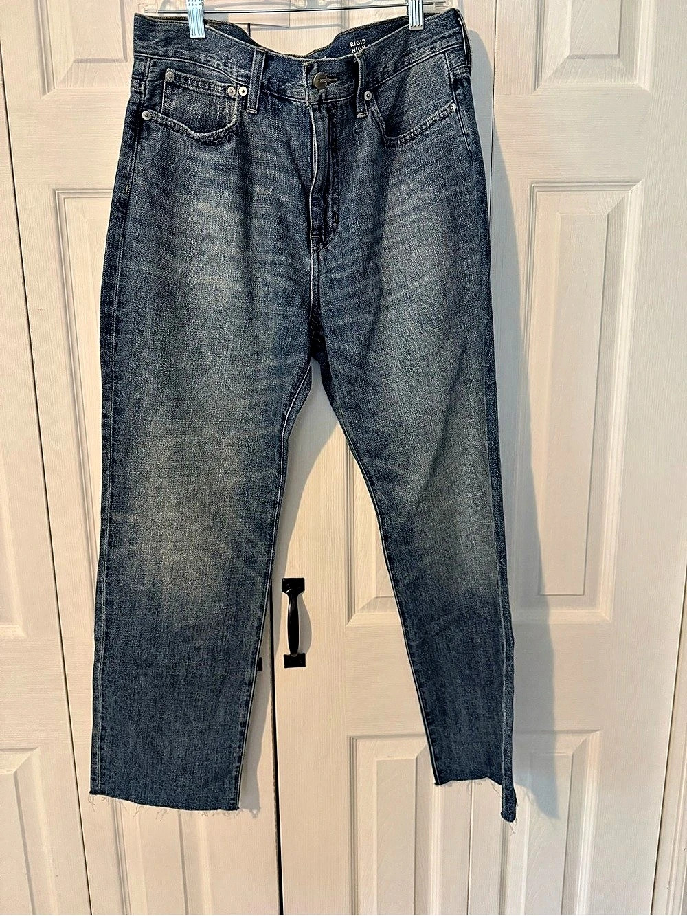 J.Crew Rigid High Rise Straight Jean Blue Waist 30